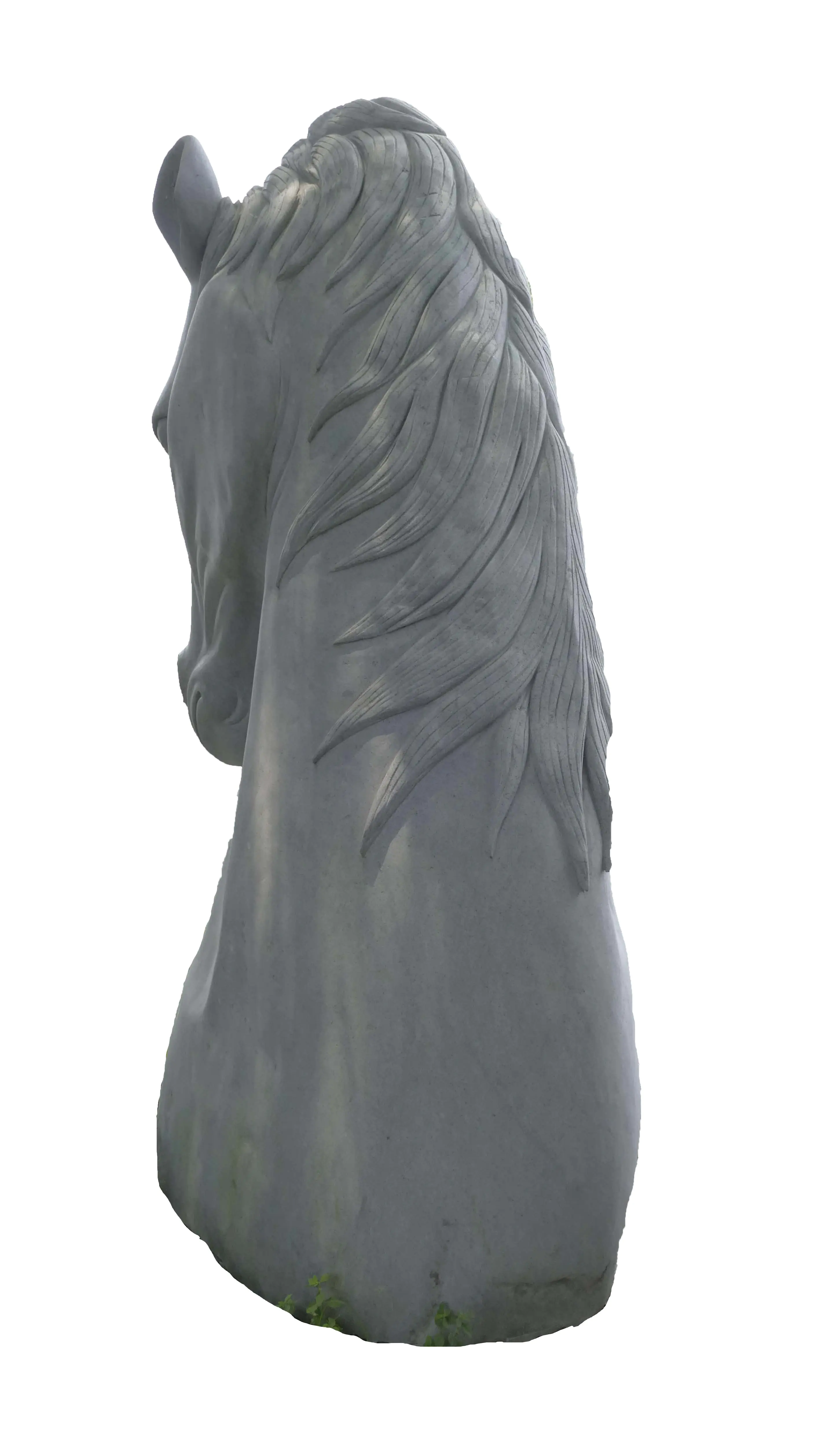  Product image 3 of the product “Head of a Horse made from Riverstone, looking down. 205cm Height. ”